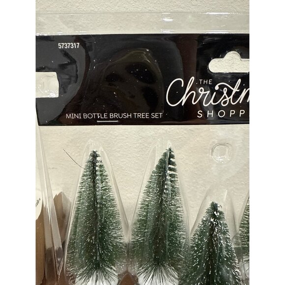 Mini Bottle Brush Tree Set By The Christmas Shoppe - 9 Pieces - Picture 3 of 3